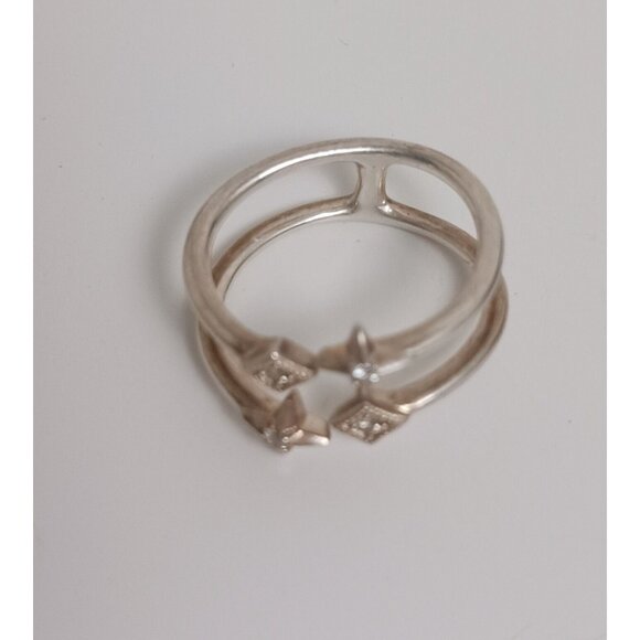 Vintage CHAM CN 925 P Double Band Ring Size 5.5 - Picture 5 of 7